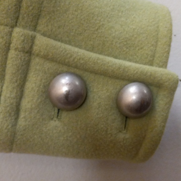 Black Rivet Sage Colored, Button Down, Pea Coat - Picture 3 of 15